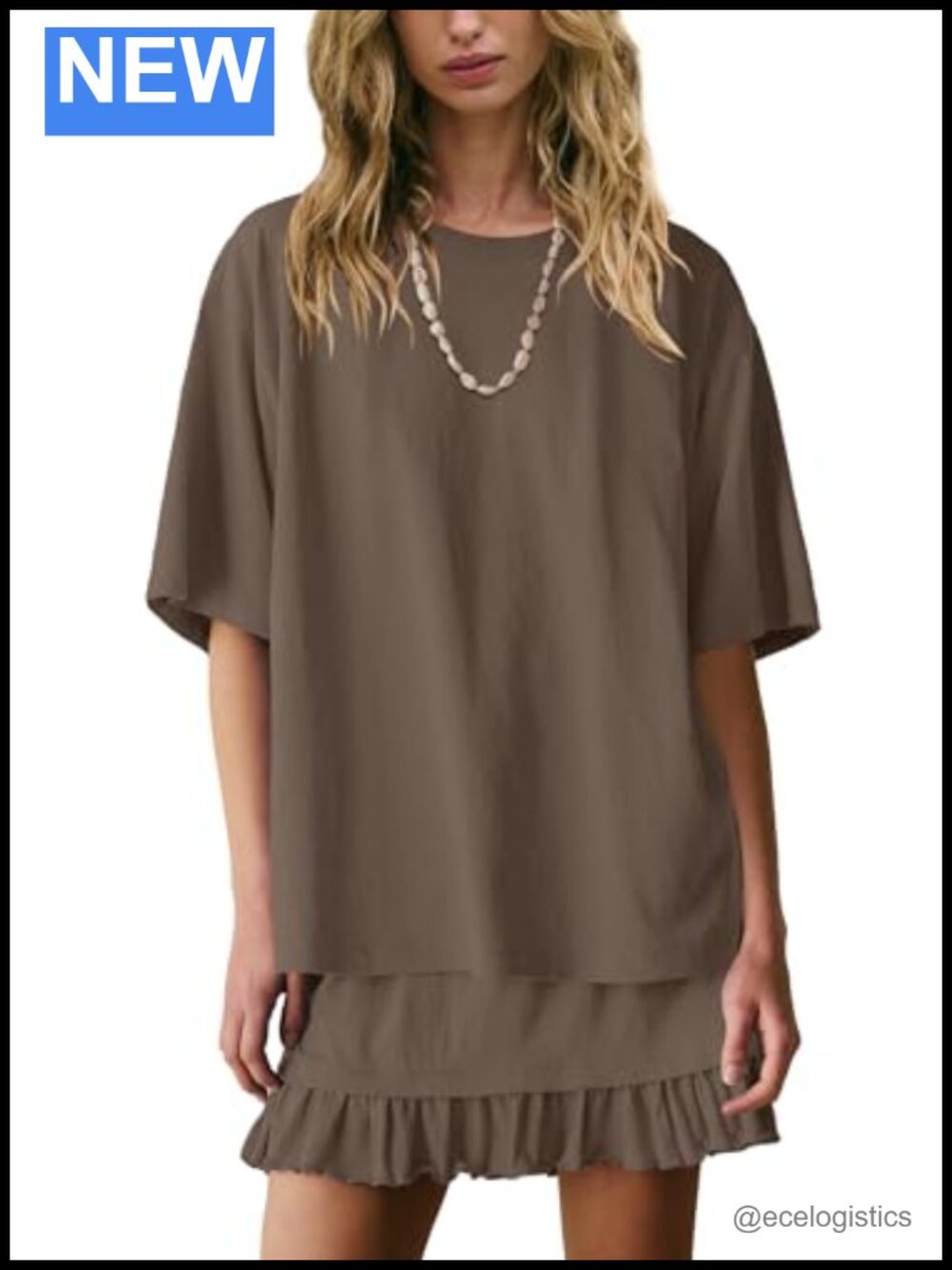 Women's 2 Piece Skirt Set Lounge Set Short Sleeve Summer Outfit